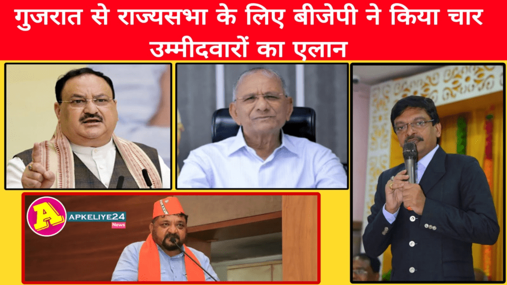 गुजरात से राज्यसभा के लिए बीजेपी ने किया चार उम्मीदवारों का एलान